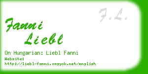 fanni liebl business card